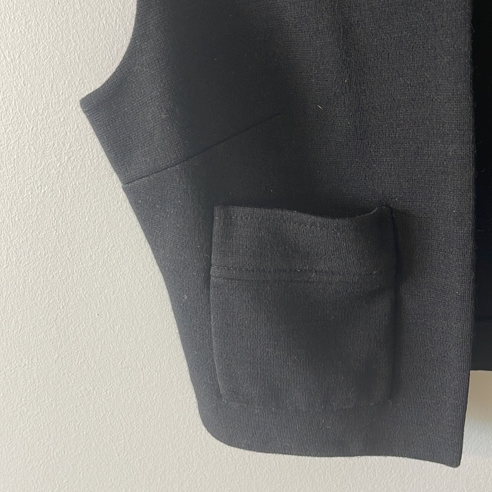 EUC Vintage Butte Knit Black Cropped Open Vest - Picture 3 of 6